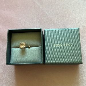 Bony Levy 18k Rosegold Morganite and Diamond Ring 7.5